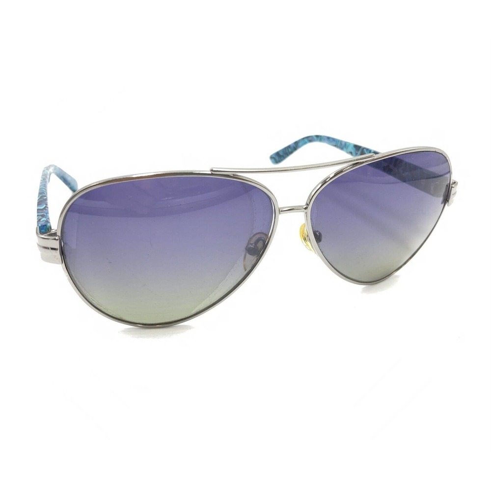 Tory Burch TY6031 102/37 Aviator Silver Aqua Metal Sunglasses Frames 59-10 135